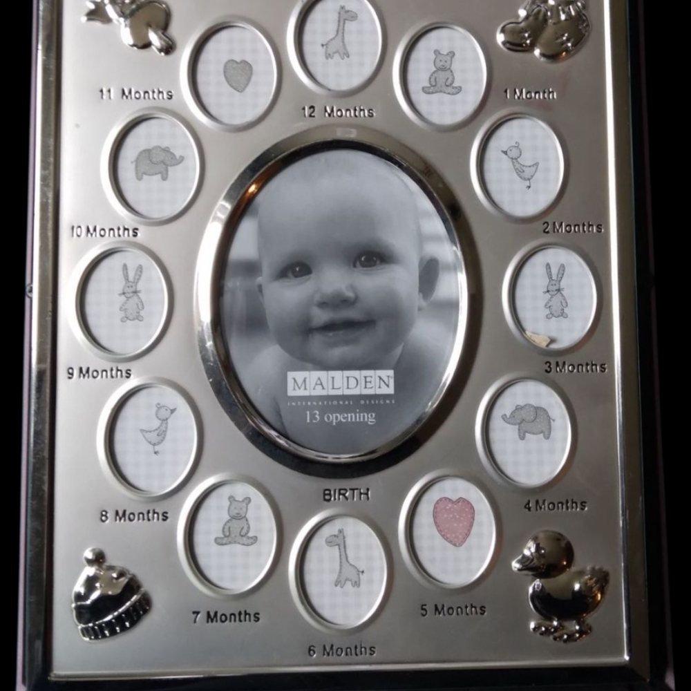 Silver Multi-Photo Baby Frame And Other Baby Items